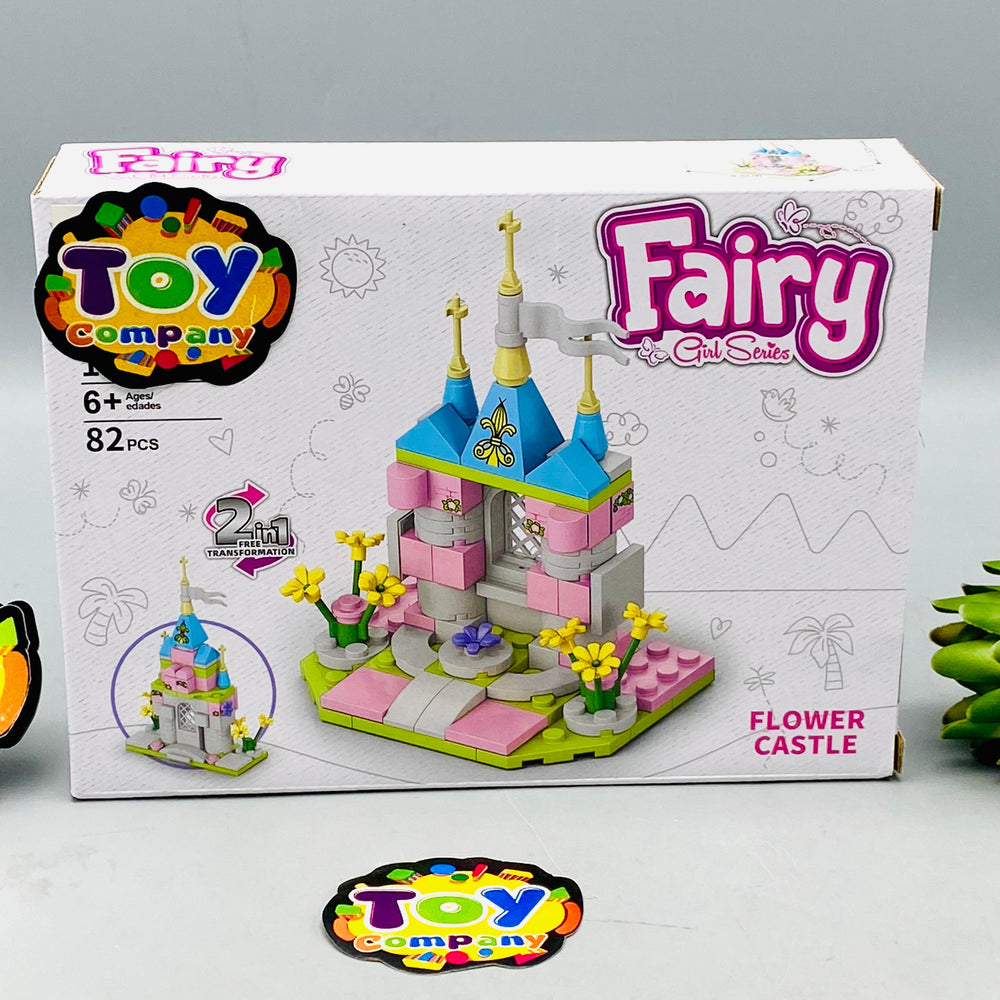 DIY 2in1 Fairy Flower Castle Building Blocks - 82Pcs
