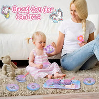 18Pcs Unicorn Metal Tea Set For Kids
