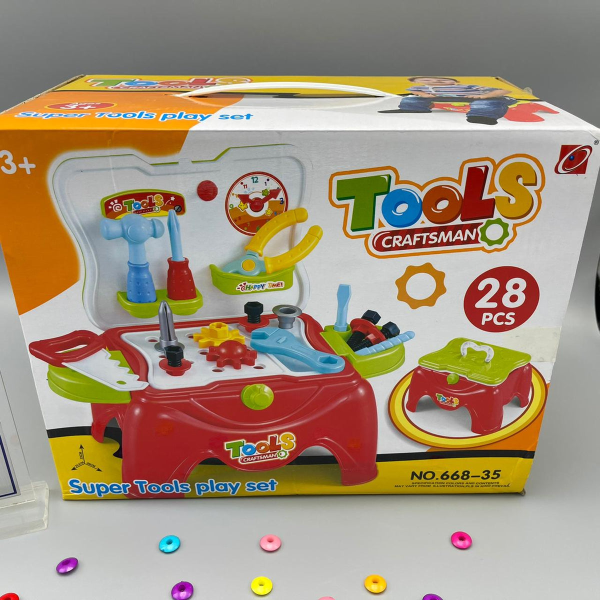 2 in 1 Sitting Chair & Tools Set