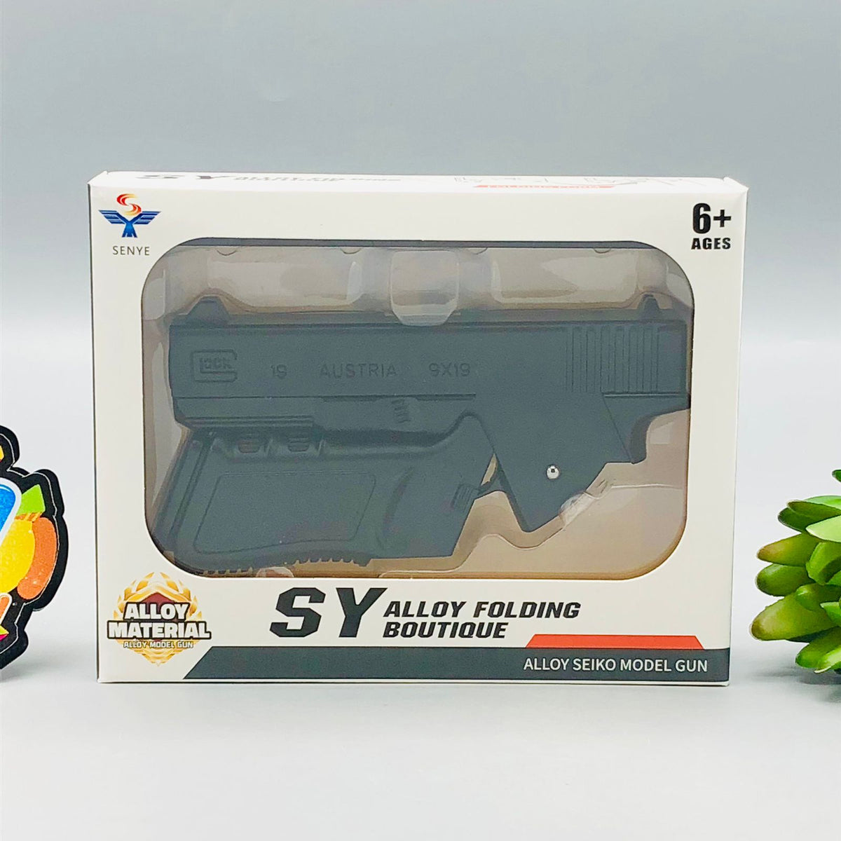 Mini Alloy Foldable Manual Target Gun With Soft Pellets