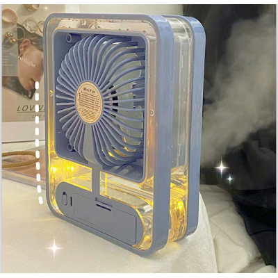 Transparent Spray & Light Air Conditioning Table Fan