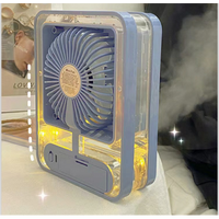 Transparent Spray & Light Air Conditioning Table Fan
