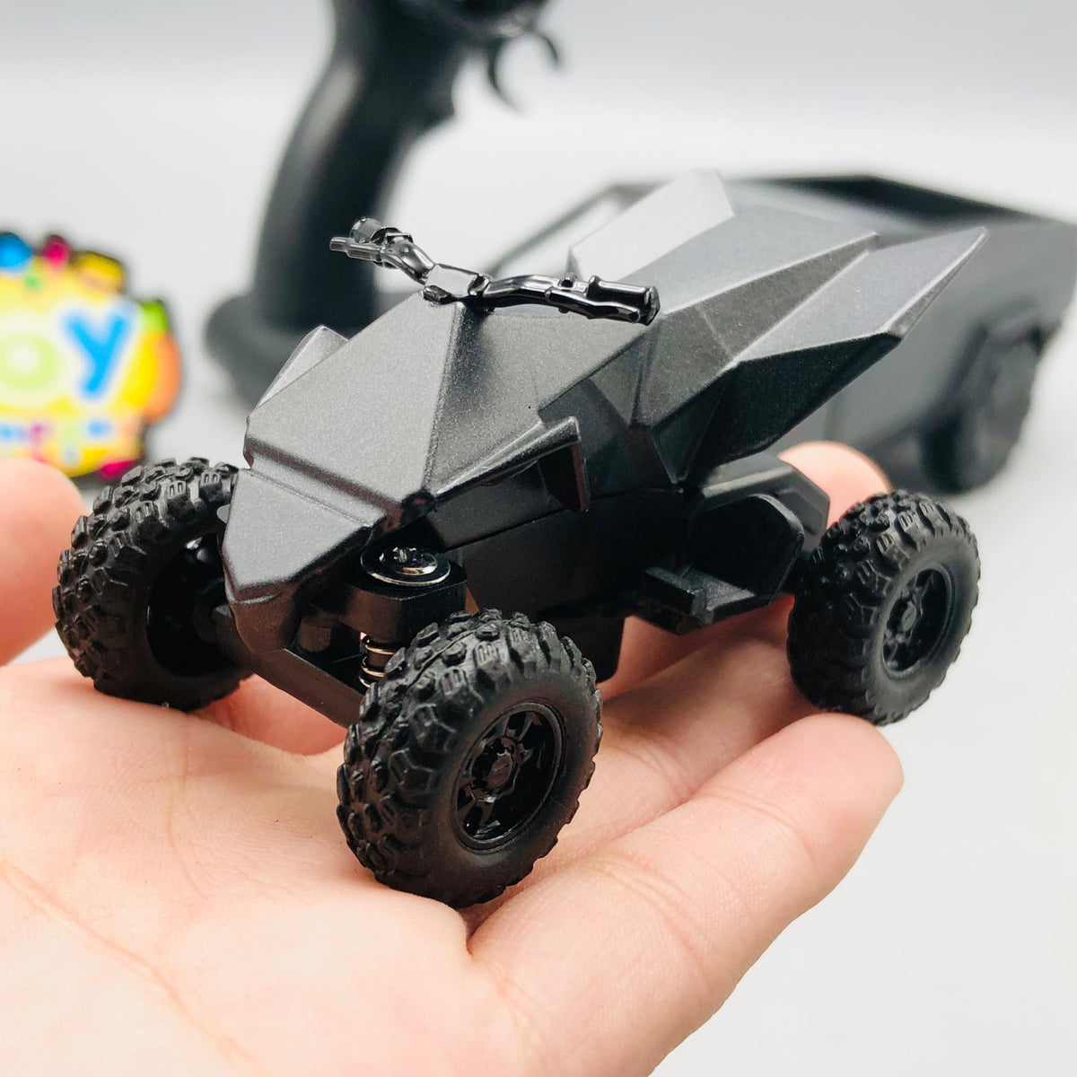 1:24 RC Diecast Tesla Model With Quad Bike