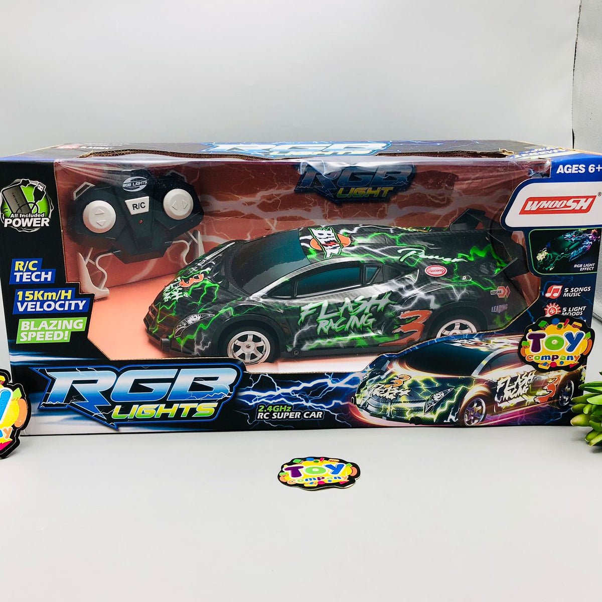 Remote Control Power Racing Car With RGB Lights & Sound