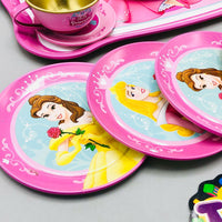14Pcs Princess Themed Kids Metal Tea Set