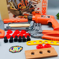 41Pcs Kids Pretend Play Engineering Tool Briefcase