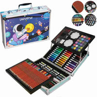 145Pcs Premium Space Themed Kids Painting Kit Briefcase