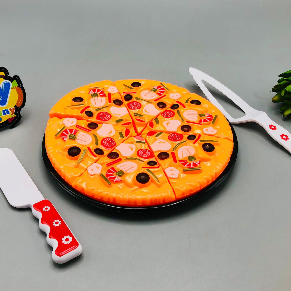 12Pcs Pretend Play Pizza Cutting Set