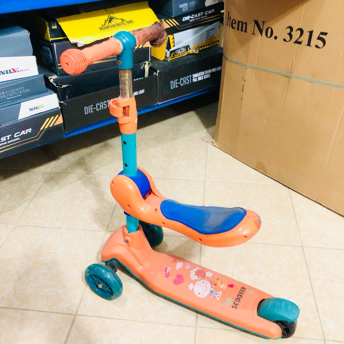 Height Adjustable Kids Scooter Orange - Major Fault