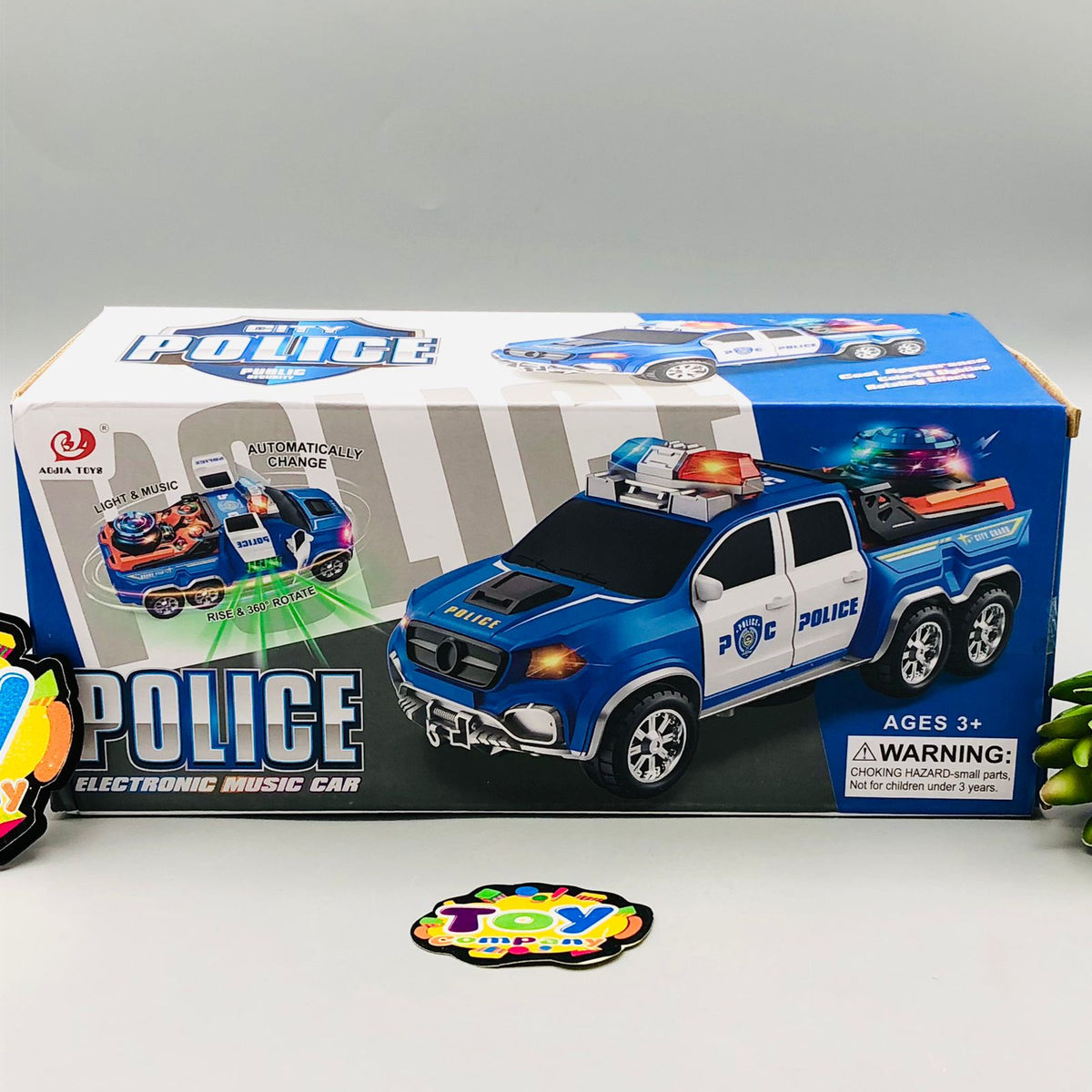 Electronic Musical Police Truck With Openable Doors