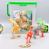 22Pcs Kids Wild Dinosaur World Toy With Storage Box