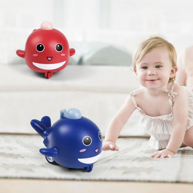 Inertial Press & Go Mini Whale Toy - 1Pc