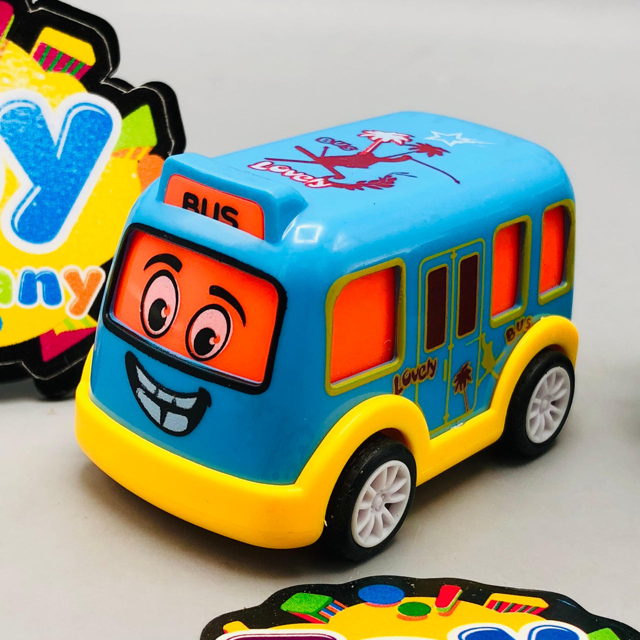 Kids Mini ABS Pullback Bus - 1Pc