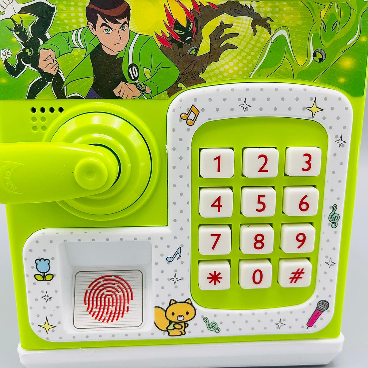 Ben 10 Piggy Bank ATM with Finger Print & Password Unlock