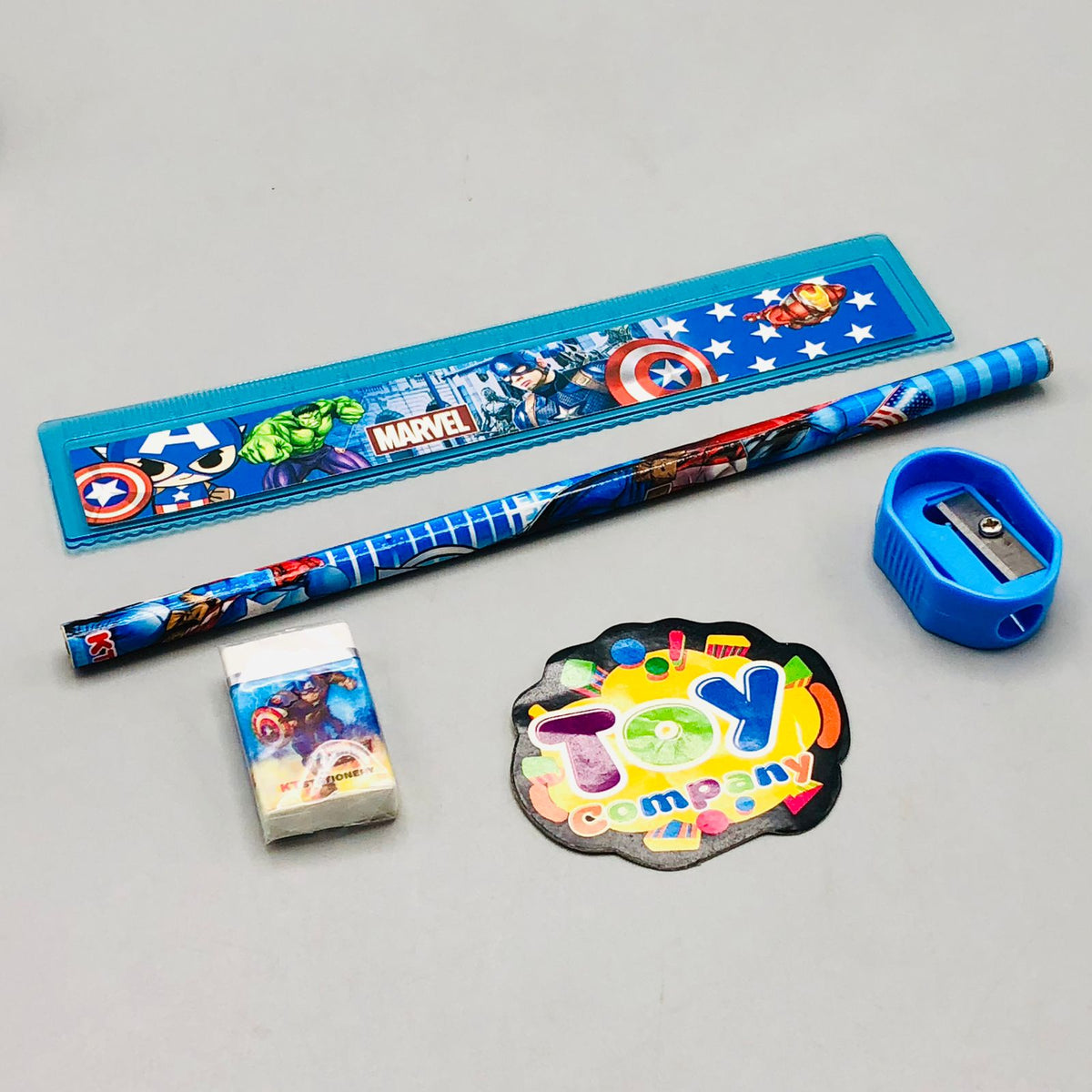 Tin Geometry Box With Stationary Set For Boys - Assortment
