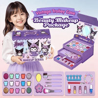 31Pcs Realistic Kuromi Themed Makeup Briefcase