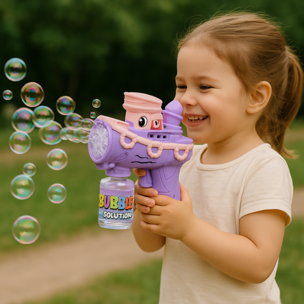Ship Shape Manual Colorful Bubble Gun
