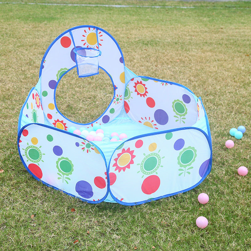 3in1 Foldable Tunnel Tent House - Blue