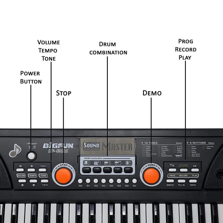 49 Keys BigFun Electronic Keyboard With Microphone