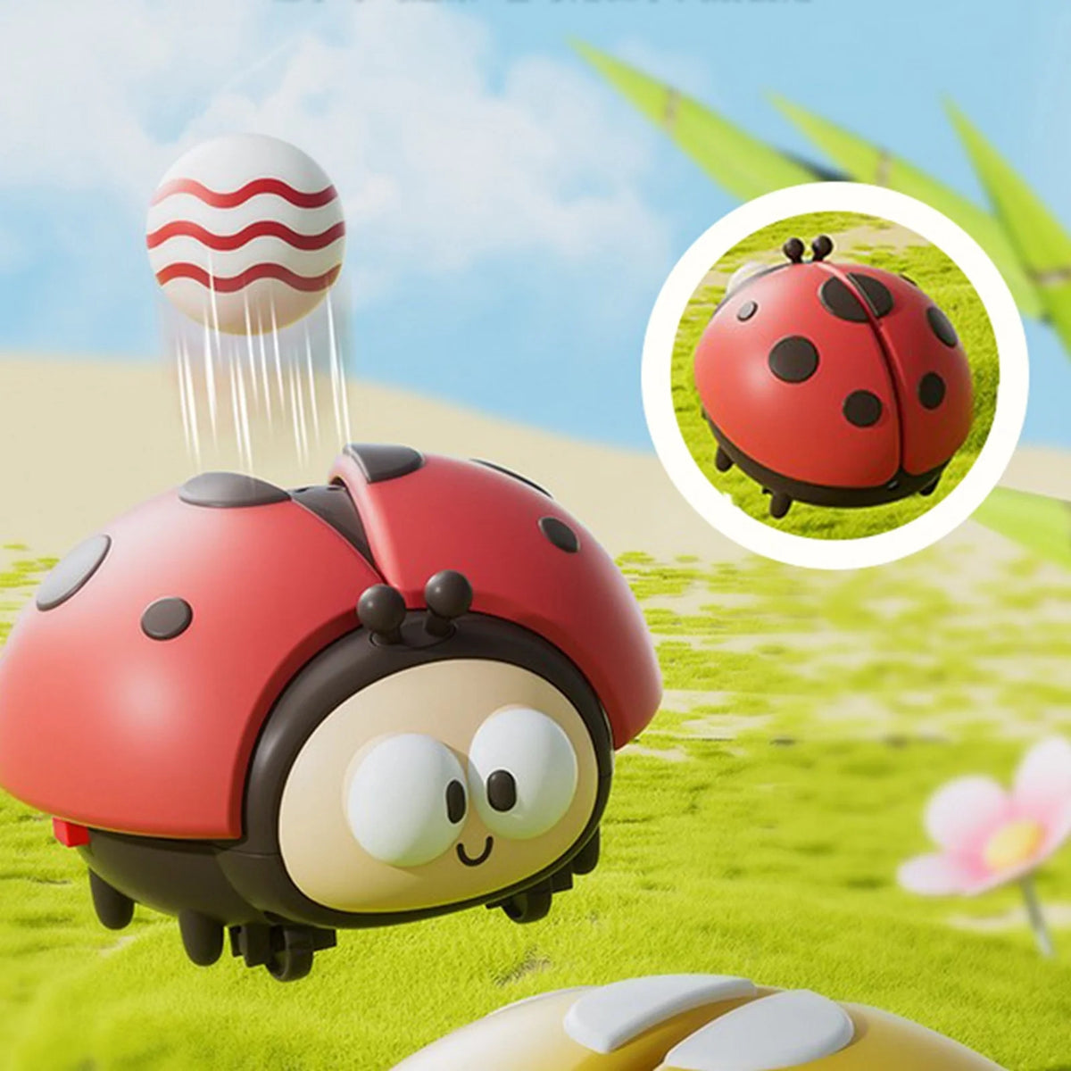 Rechargeable Mini Ball Blowing Ladybug Toy