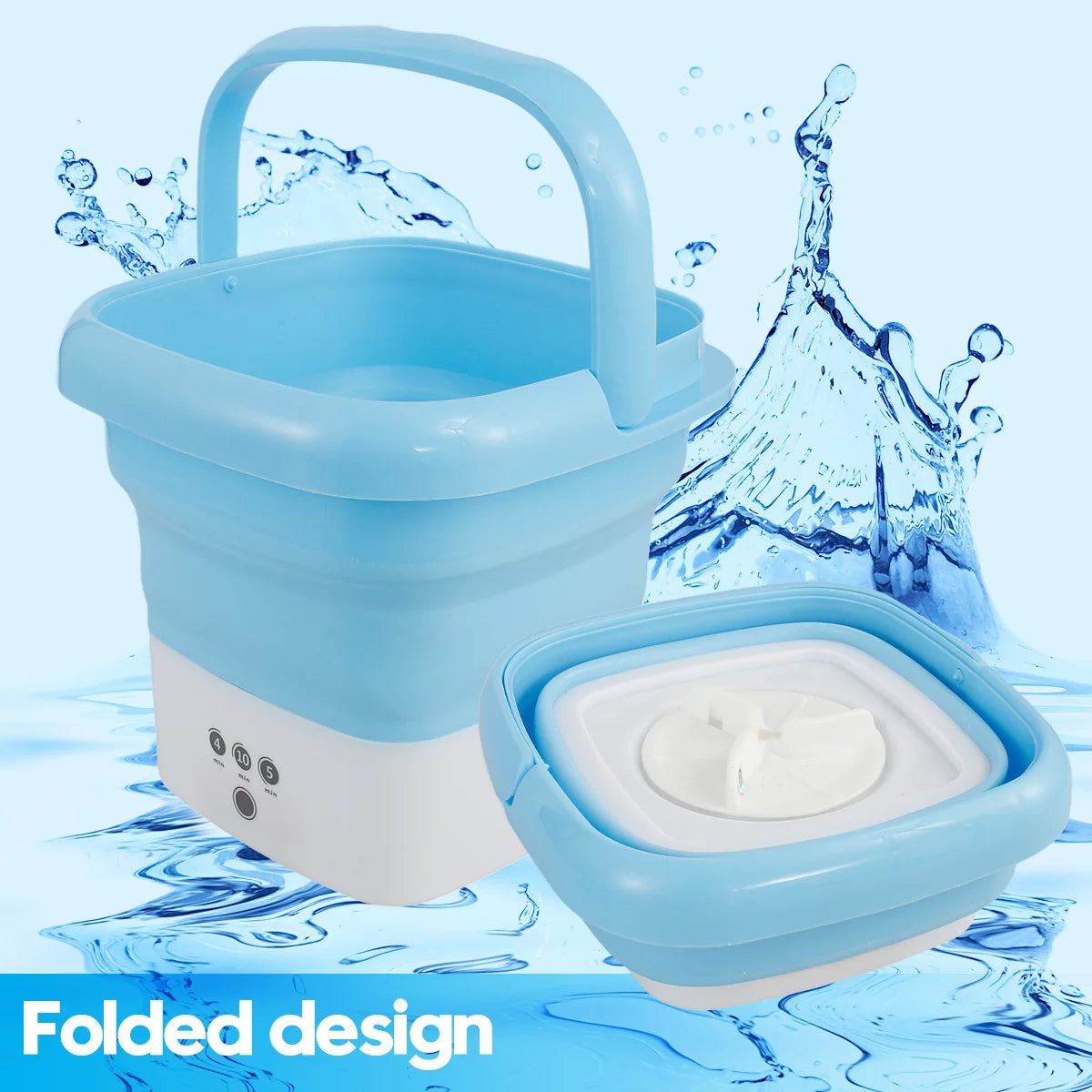 Portable Mini Washing Machine With Dryer Bucket