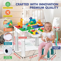 102Pcs Premium Animal World Building Blocks Table With Stool