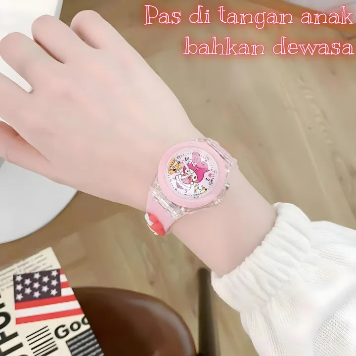 Girls Electric Cartoon Themed Lighting Watch - Assortment