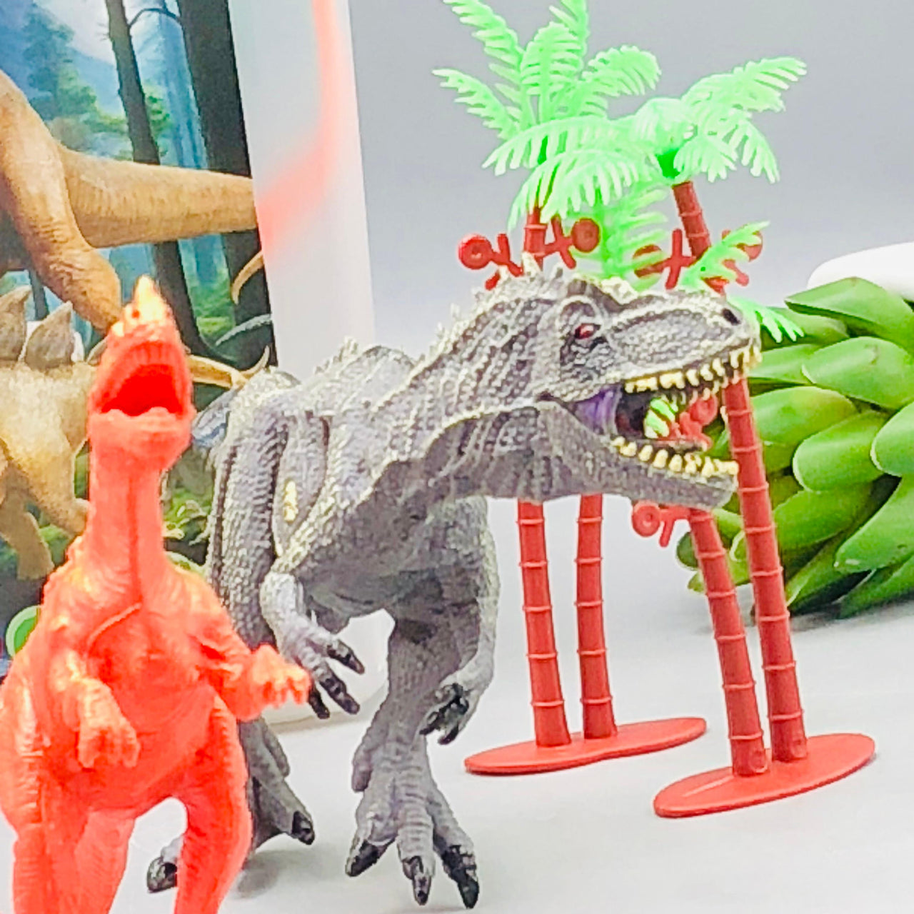 22Pcs Kids Wild Dinosaur World Toy With Storage Box