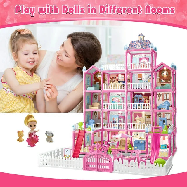 379Pcs L.O.L Villa Doll House Play Set