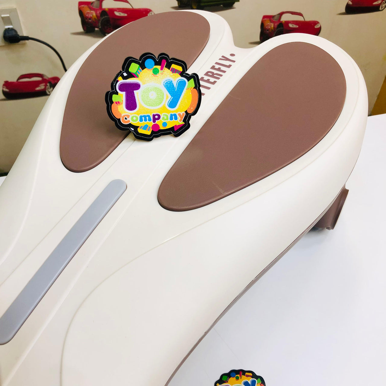 Kids Butterfly Ride-on Auto Walker Twist Car - Coffee