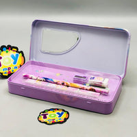 6Pcs Girls Themed Tin Geometry Box - Assortment