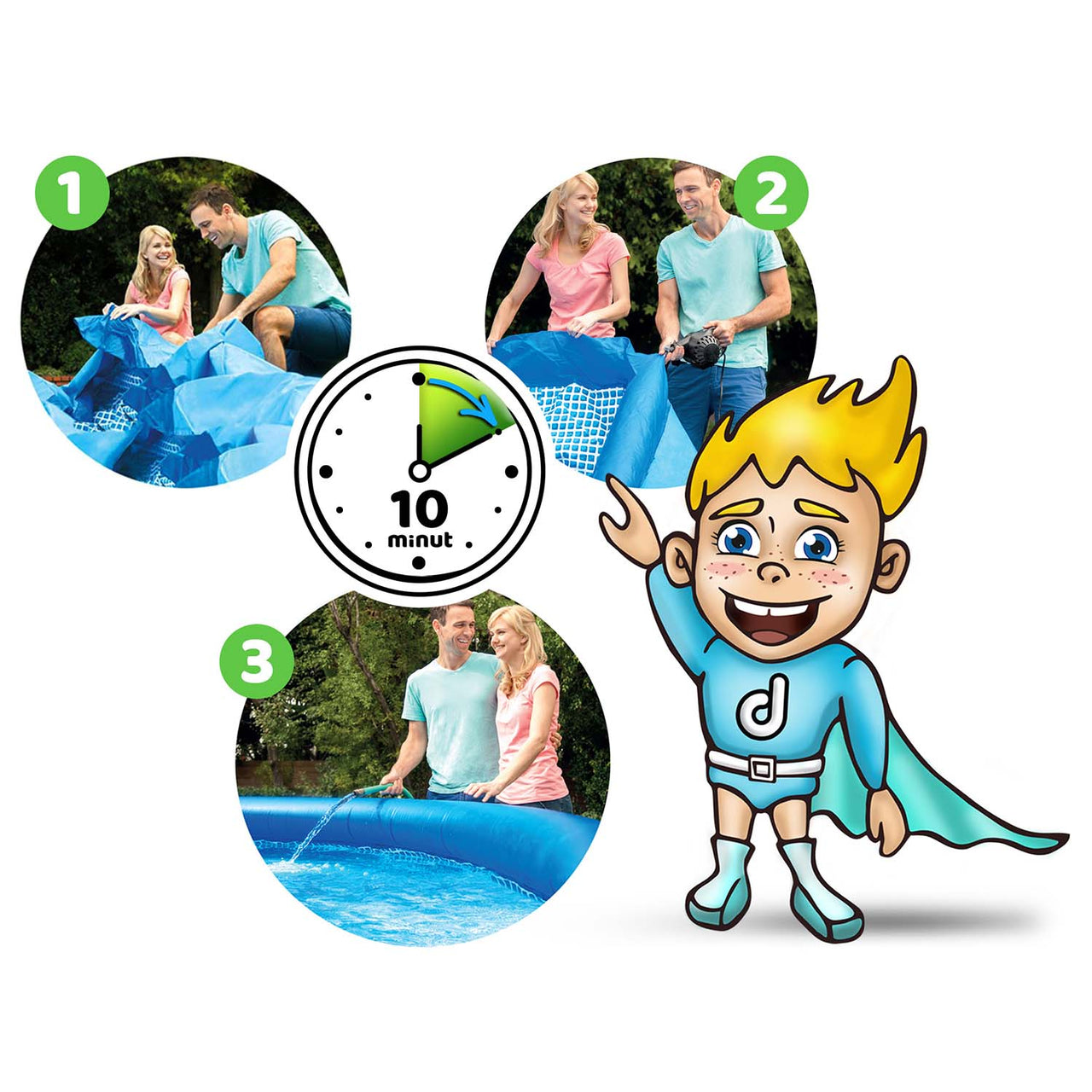 Intex Easy Set Puncture Resistant Pool - 10' x 24"