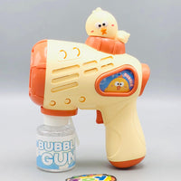 6 Holes Battery Operated Chick Colorful Bubble Gun