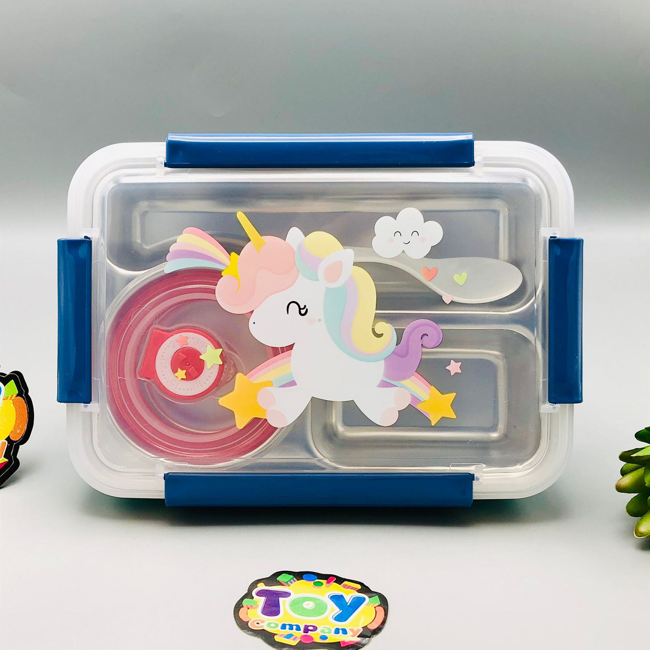 Stainless Steel Unicorn Design Kids Lunch Box