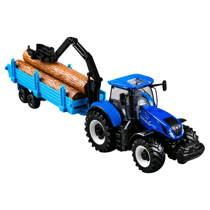 Bburago Farm Land T7.315 HD Tractor With Trailers