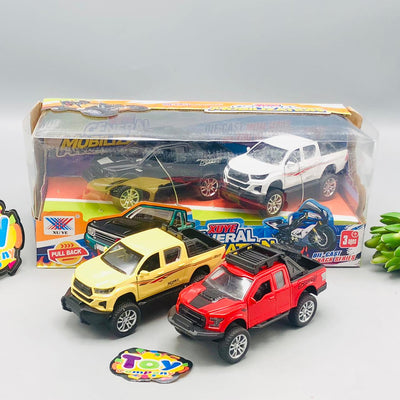 2Pc Diecast Mini Toyota Hilux Pullback Models