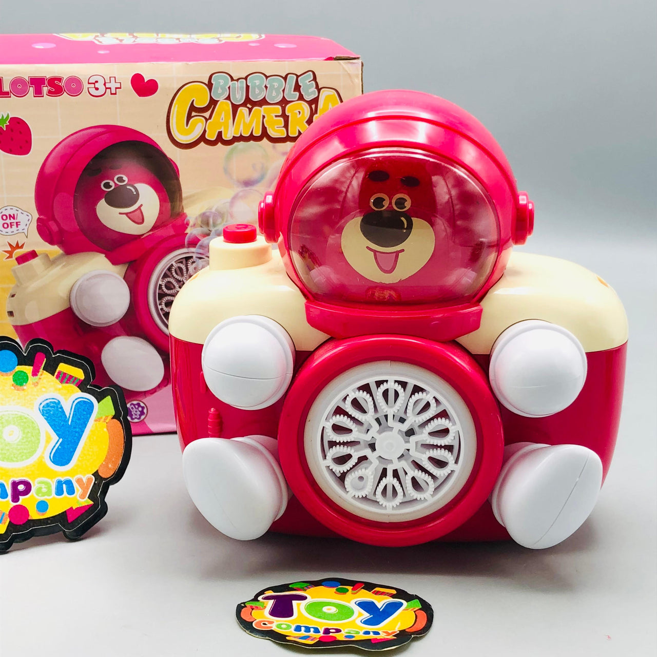 Electric Bear Colorful Bubble Camera Machine