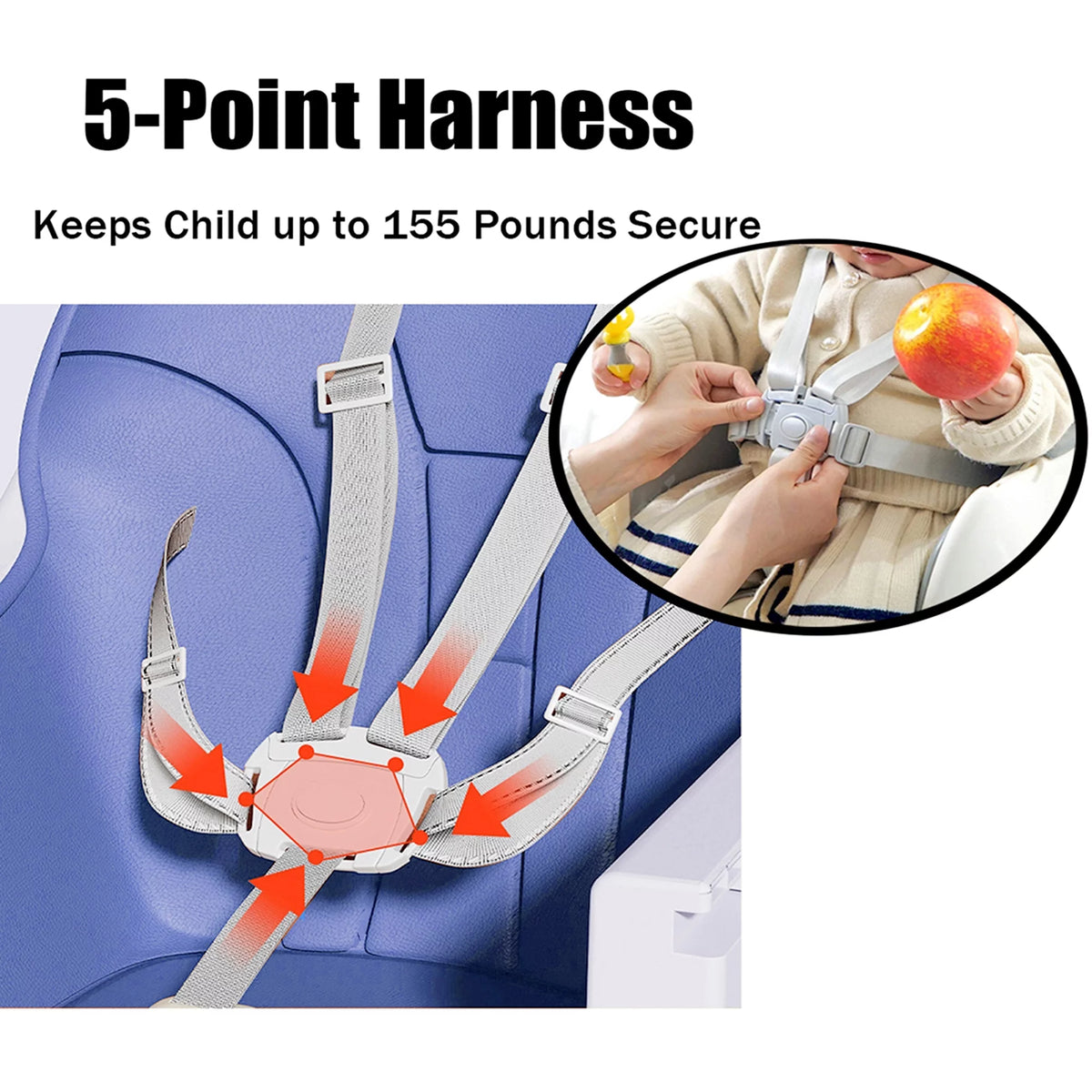 Kidilo 4in1 Convertible High Chair For Kids