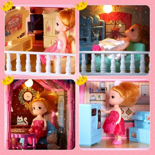 379Pcs L.O.L Villa Doll House Play Set