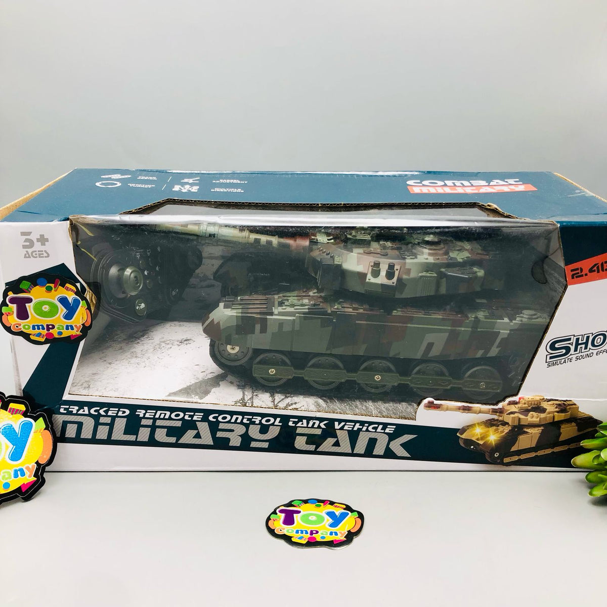 2.4GHz RC Military Tank Model With Lights