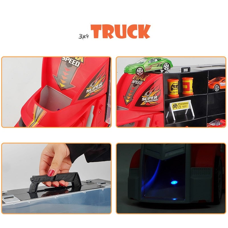 Container Storage Truck with Diecast Vehicles