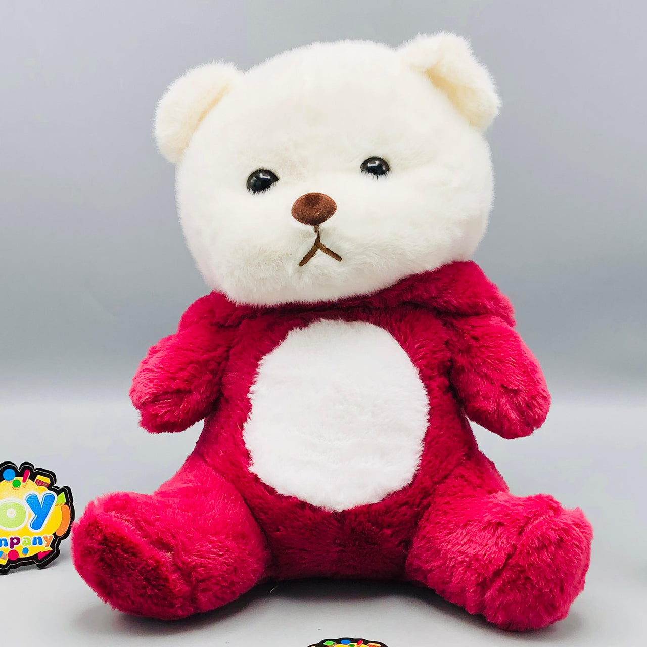 12* Inches Premium 2in1 Hoodie Bear Stuff Toy - Burgundy