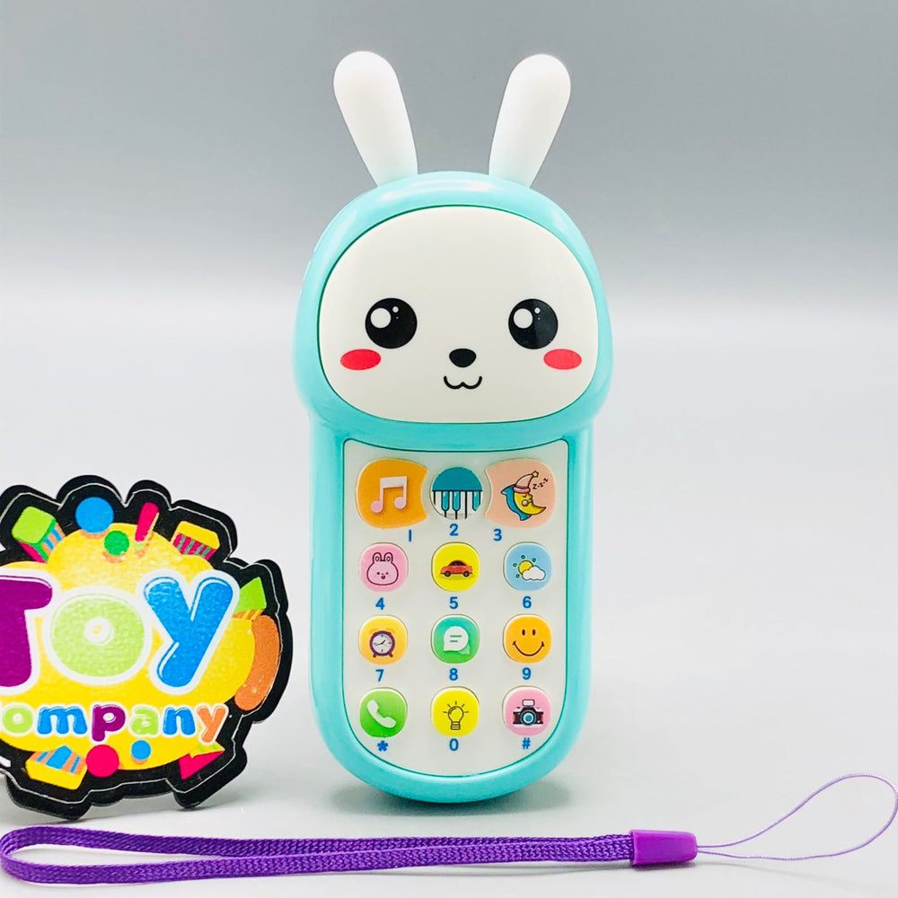 Kids Rabbit Design Puzzle Mobile Phone With Lights
