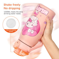 1200ml Stainless Steel Portable Sports Kettle - Pink