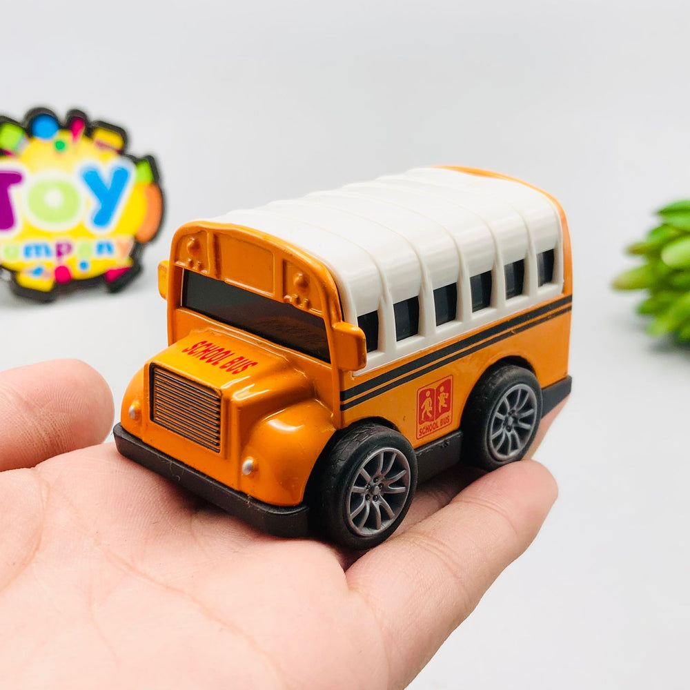 1Pc Diecast Mini Pullback School Bus
