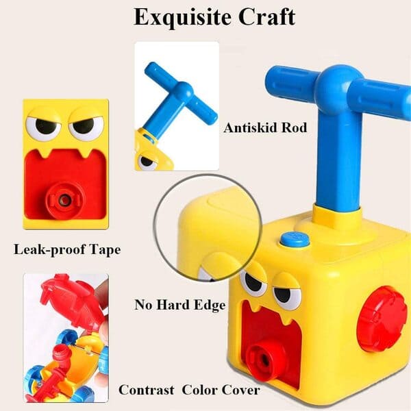 Mini Air Powered Cartoon Balloon Car Toy