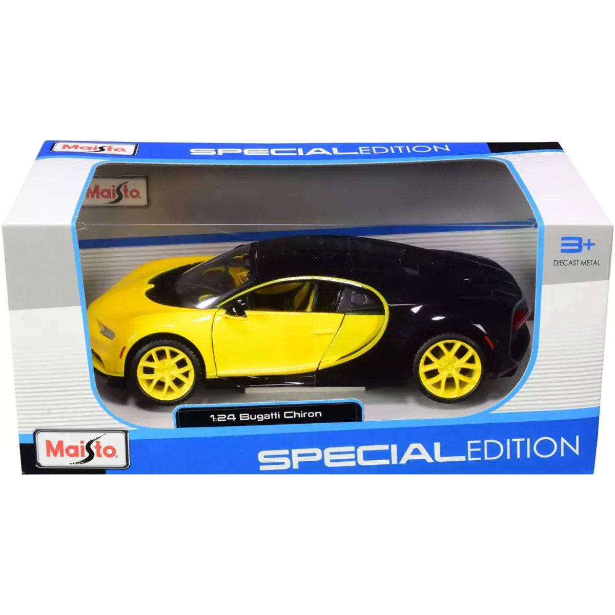 Maisto 1:24 Diecast Bugatti Chiron - Yellow