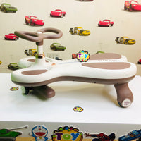 Kids Butterfly Ride-on Auto Walker Twist Car - Coffee