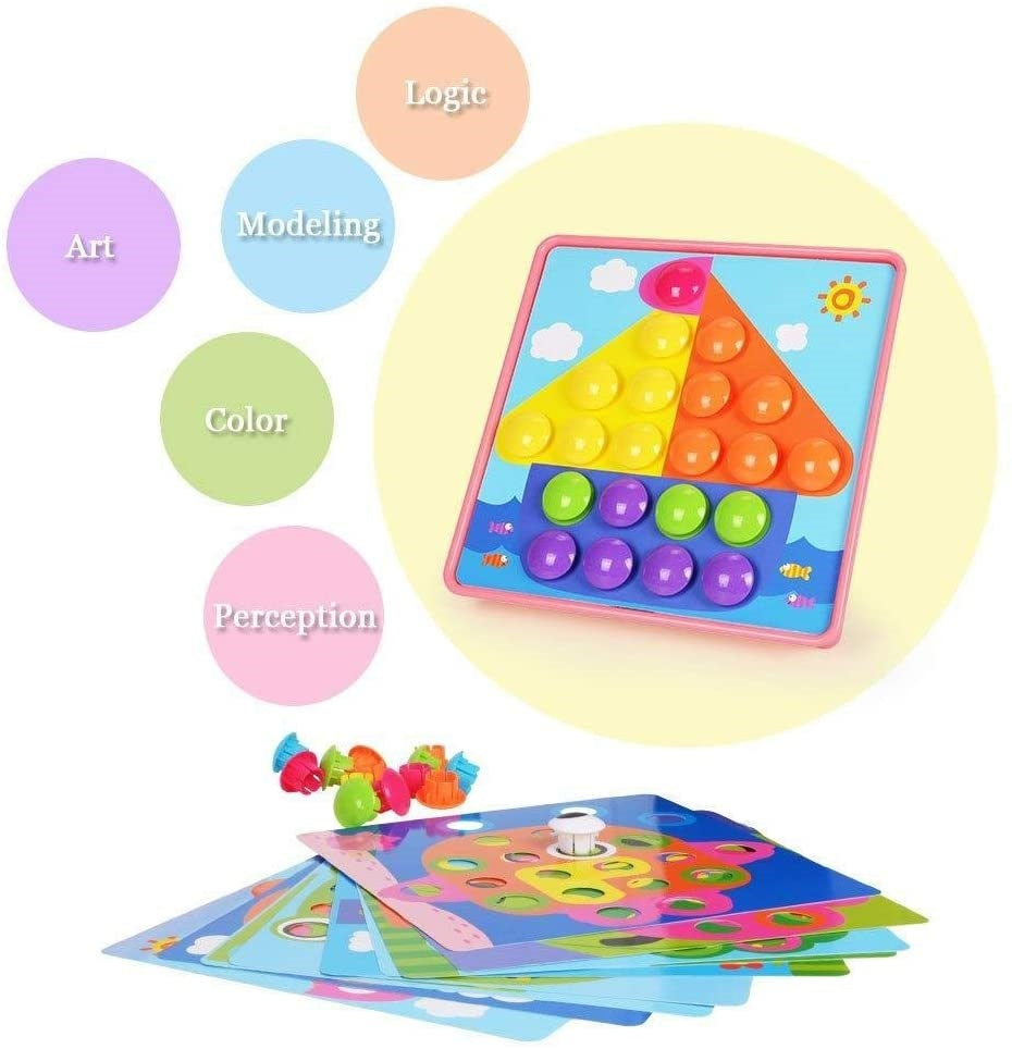 3D Puzzle Buttons Educational Toy