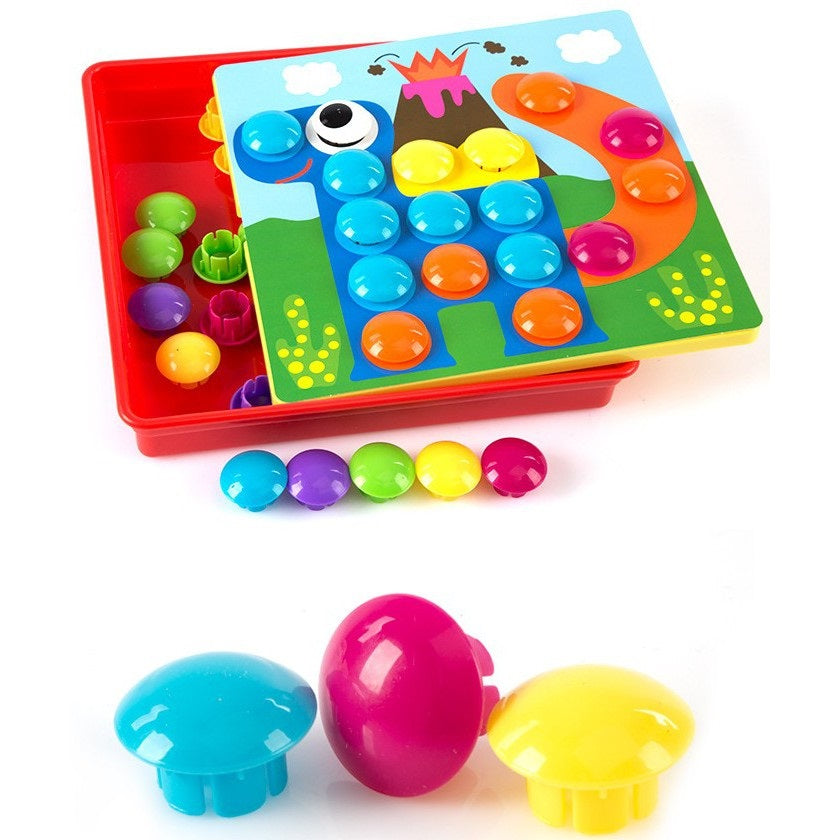 3D Puzzle Buttons Educational Toy